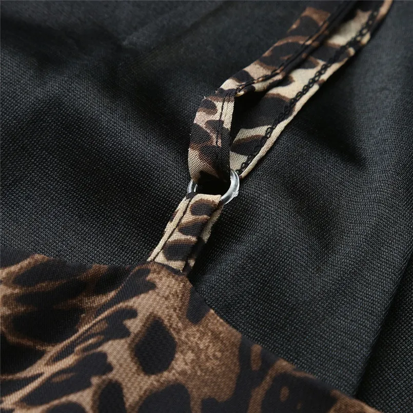 New Sexy ChiffonLeopard Print High Waist V-Neck Long Dress Summer High Street Fashion Dress For Female Vestidos #F#40DE07 (12)