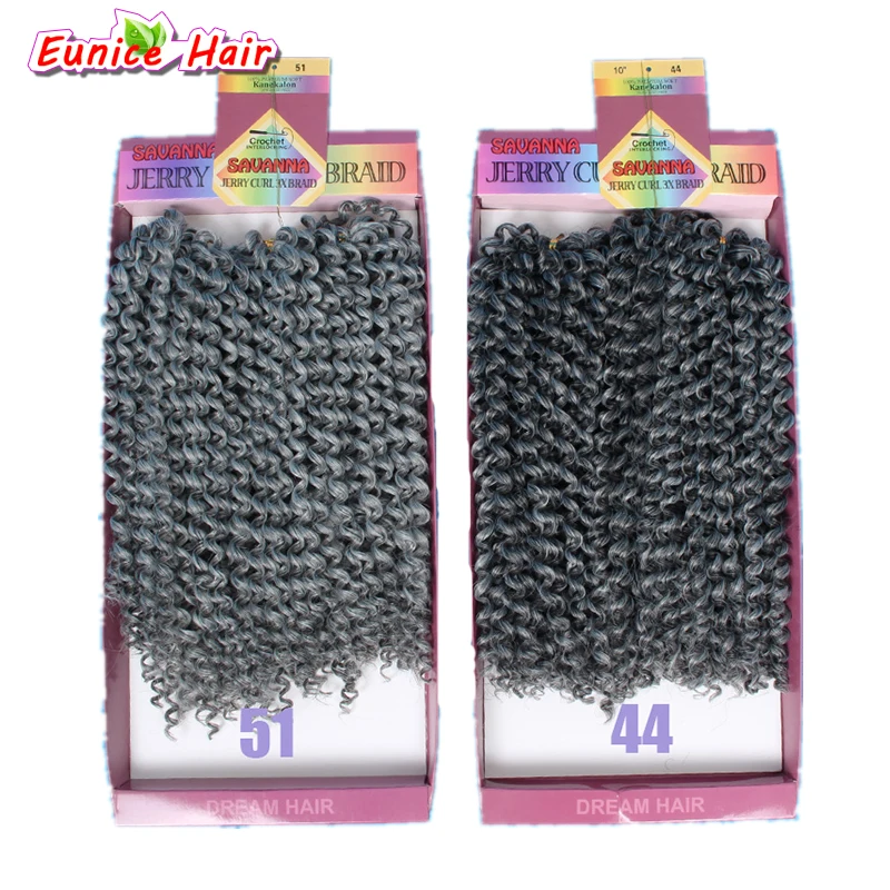 

10inch freetress deep wave hair 3pcs/lot Synthetic Braiding Hair Freetress jerry curly hair bundles women twist crochet braids