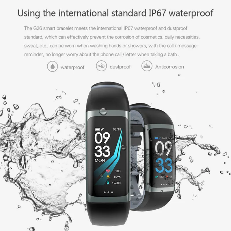 5- Smart Wristbands Blood Pressure Watch Heart Rate Monitor Fitness Bracelet Waterproof IP67 Activity Tracker Pedometer Men Women 