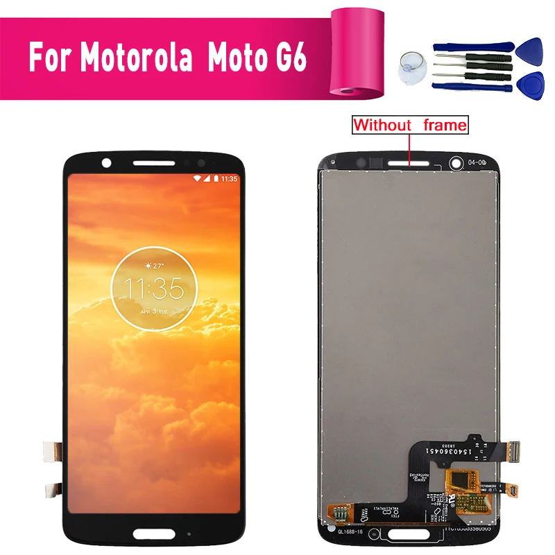 100% протестированный сменный экран для Motorola G6 ЖК дисплей сенсорный дигитайзер в