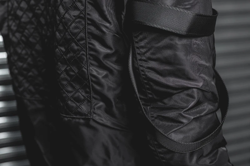 Черный ремень MA-1 куртка-бомбер мужская уличная куртка со съемными лентами бейсбольная куртка с хлопковой подкладкой мужские куртки и пальто в стиле панк