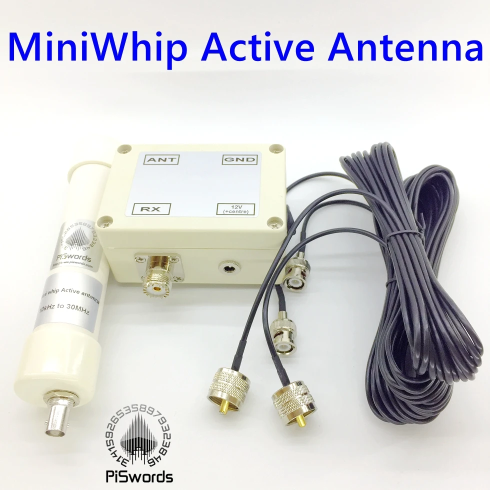 

MiniWhip Active Antenna 10KHZ to 30MHZ mini whip HF LF VLF VHF SDR RX with portable cable