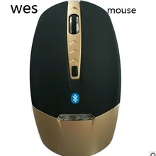 Сусальное золото Беспроводной Bluetooth 3.0 Мышь 4D 1600 Точек на дюйм синий светодиод для PC ноутбук
