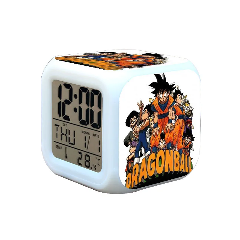 

Xmas Dragon Ball LED 7 color Flash Digital Alarm Clock reloj despertador Bedroom Luminova Night Light Calendars wekker reveil