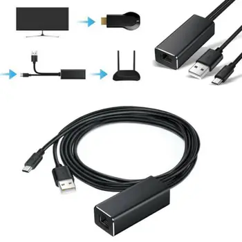 

Micro USB to RJ45 Network Card Adaptor Ethernet Adapter Micro USB to RJ45 10/100Mbps Network Card For Fire TV Stick 3B17