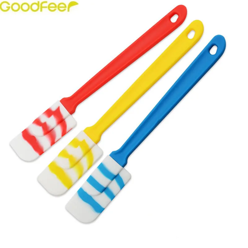  Goodfeer Patterned Spatula Silicone Head Ergonomic Handle Hanging Hole scraper Baking&Pastry Spatul