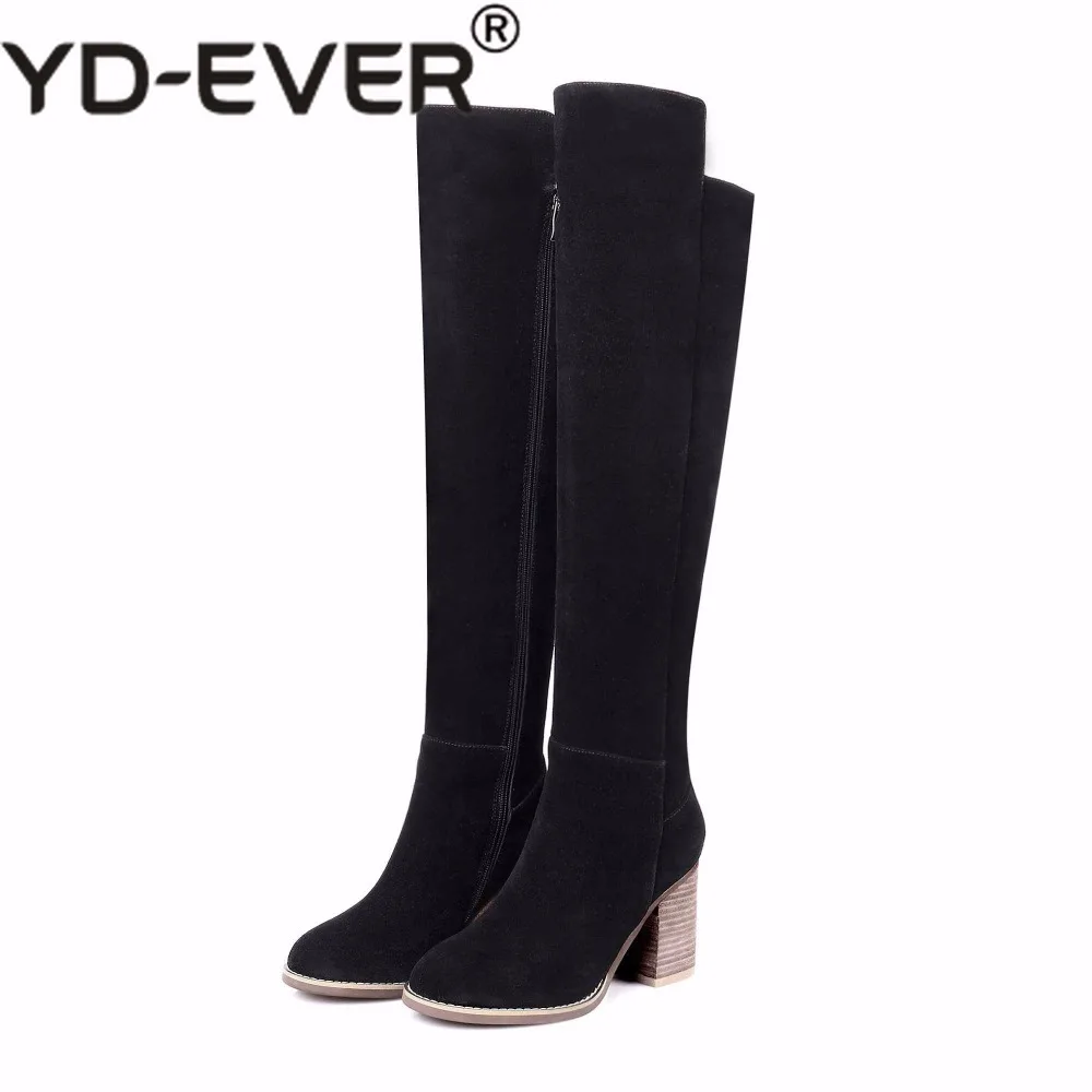 genou Rond Yd Style De Cuir Khaki ever Équitation Bottes En Talons Extreme the Fleur Vache Daim Britannique Over Pleine Beau Bout noir UzUqwr