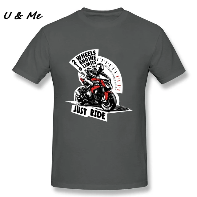 Graphics Motocycle Biker Mens t shirt Punk Black Clothing Man O Neck ...