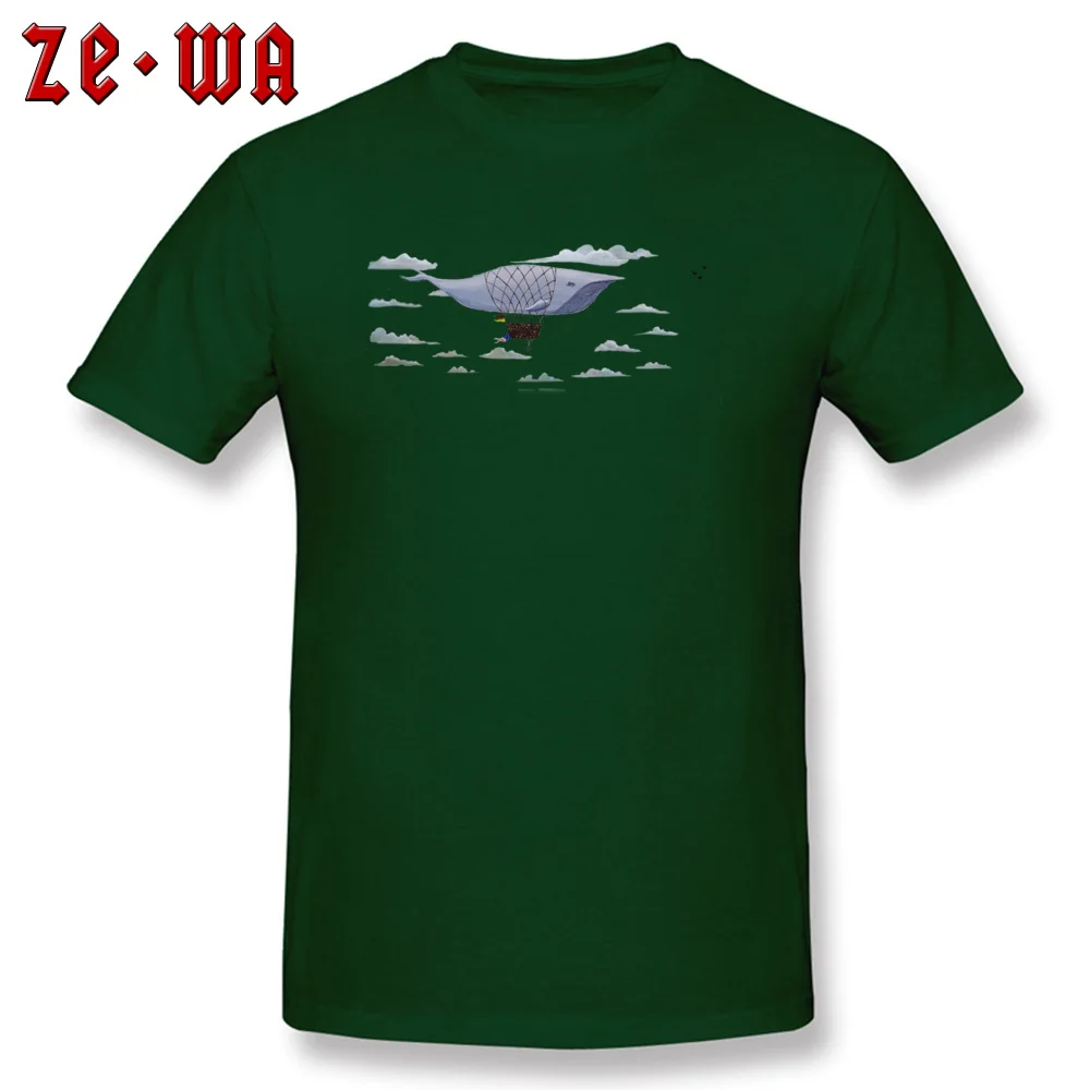Hot Whale Balloon Tops Tees High Quality Round Collar Personalized Short Sleeve Pure Cotton Men T Shirts Custom T Shirt Hot Whale Balloon dark
