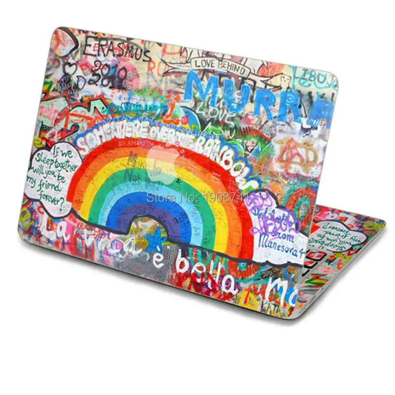 New Fashion Graffiti Front Cover Laptop Decal Sticker Case For Apple Macbook Air Pro 11 13 15