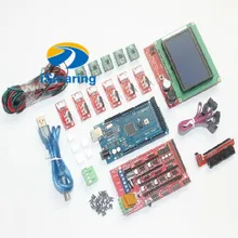 Официальный iSmaring 3d Принтер Комплект для Arduino Mega 2560 R3+ RAMPS 1,4 контроллер+ lcd 12864+ 6 концевой выключатель Опора+ 5 A4988