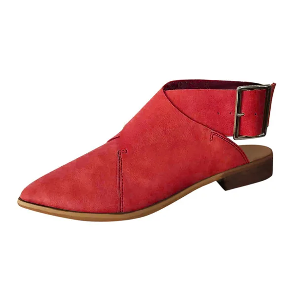 SAGACE/женские сандалии; женские летние туфли с острым носком и ремешком на щиколотке; старинные сандалии; обувь в римском стиле; Sandalias Mujer; - Цвет: Red