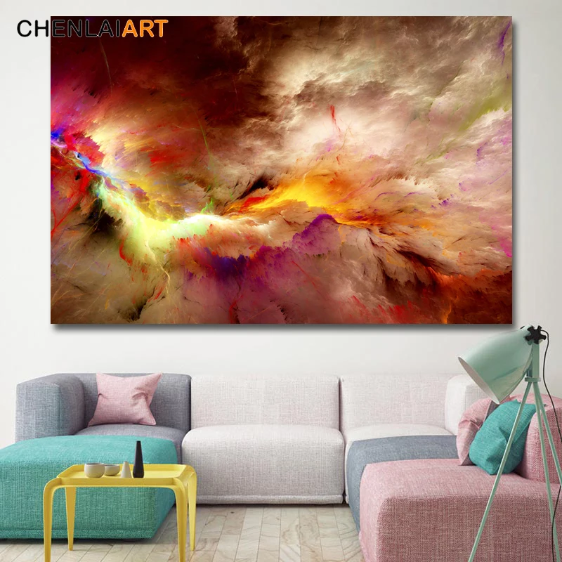 

Canvas Prints Painting Modern Abstract Colorful clouds Wall Art Poster And Prints Pictures Home Decor For Living Room No Frame