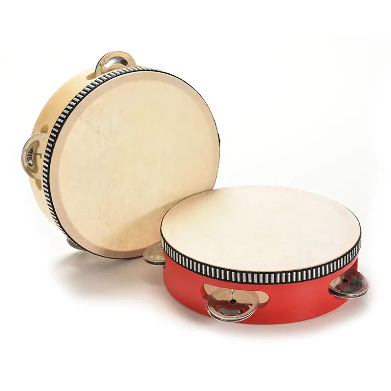 Музыкальная деревянная барабанная погремушка обучающая игрушка Горячая музыкальный ударный инструмент ручной барабан для детей Горячая