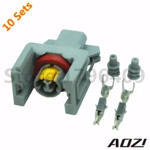 10 Sets Delphi 2Pins Auto Fuel Injector Waterproof Connectors Spray Nozzle/oil Atomizer Plug 240PC024S8014