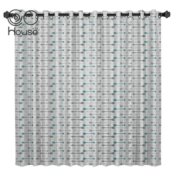 

COCOHouse Gray Green Arrow Window Treatments Curtains Valance Window Curtains Dark Curtain Rod Living Room Curtains Bathroom