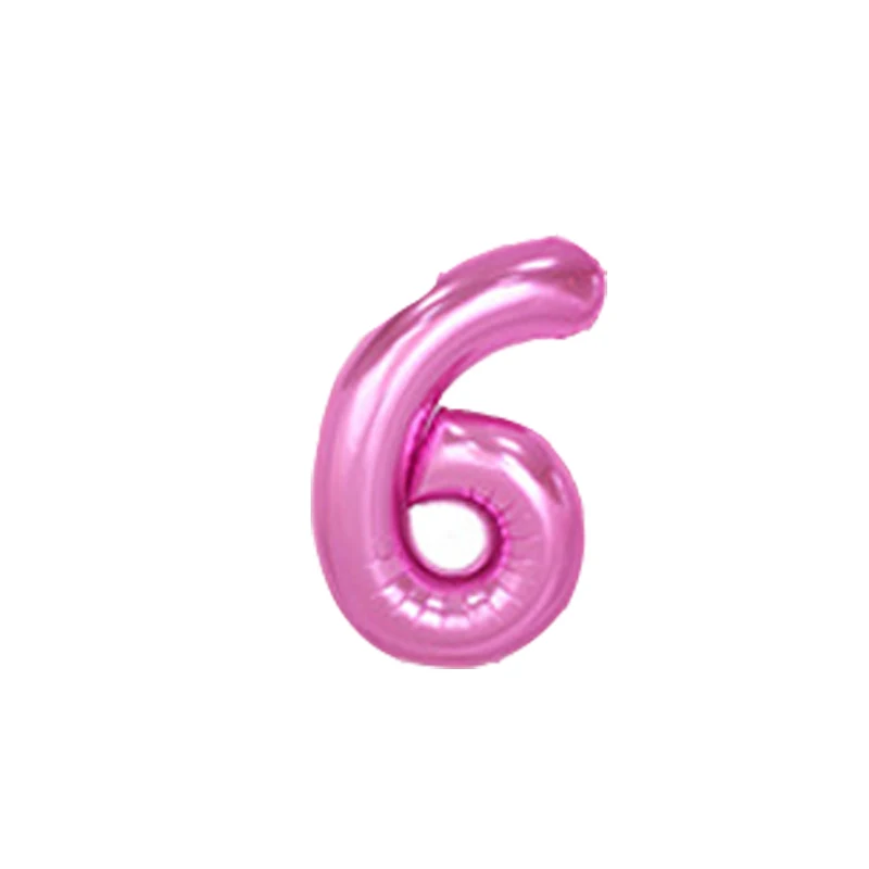 40 дюймов золотое серебряное число фольгированные шары большие цифры баллоны с гелием Надувное свадебное украшение день рождения - Цвет: pink number 6