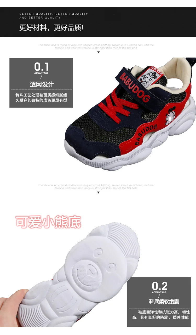 ZYJ Kids Summer Sport Shoes Boys Girls Closed Toe Sandals Cartoon Anti Slip Leather Hook & Loop Mesh Baby Beach Sandal Shoes (5)