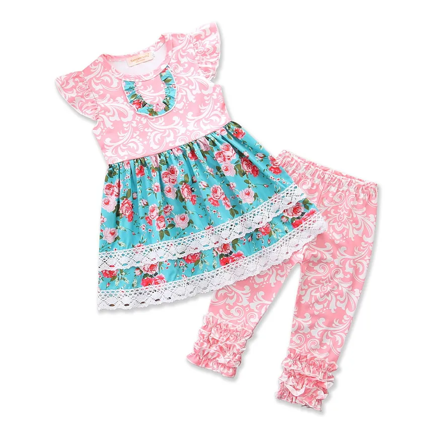 Toddler Girls Summer Clothing Sleeveless Cotton Floral Print Tops