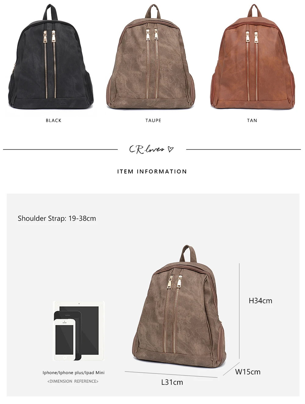 CEZIRA Модный Pu веганский кожаный рюкзак с несколькими карманами на молнии, ранец для женщин, высокое качество, сумки для ежедневного отдыха, Наплечные сумки