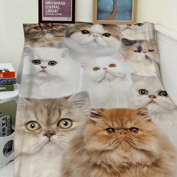 

Blankets Warmth Soft Plush Funny Pet Animal Kittens Cute Cats Sofa Bed Throw a Blanket Thick Thin Cobertor Plaid