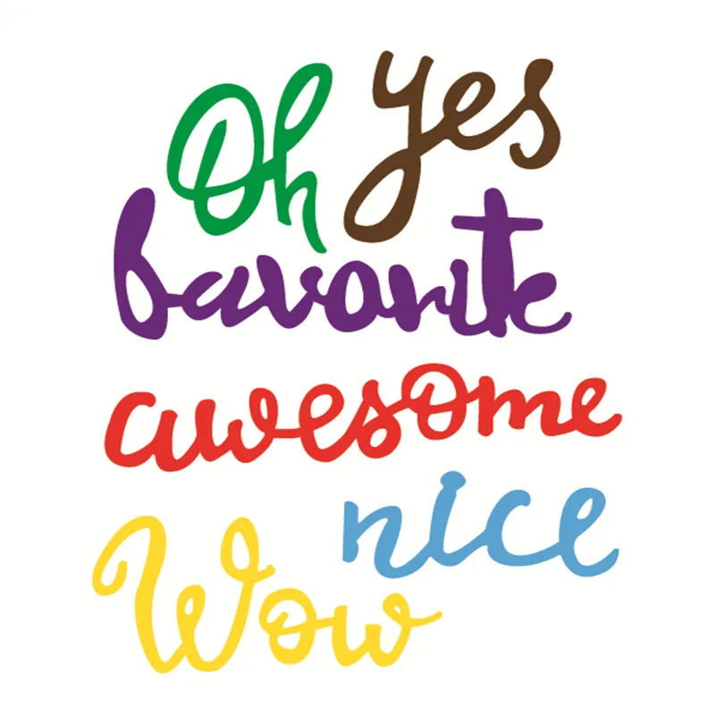 

Surprised Letter Words Metal Cutting Dies for Scrapbooking DIY Album Embossing Folder Paper Cards Maker Template Decor Stencils