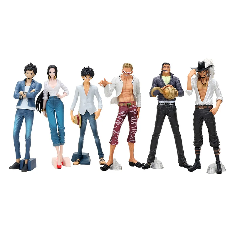 Аниме цельная обезьянка D Luffy Boa Hancock Trafalgar Law Sir Crocodile Dracule Mihawk Donquixote Doflamingo ПВХ экшн