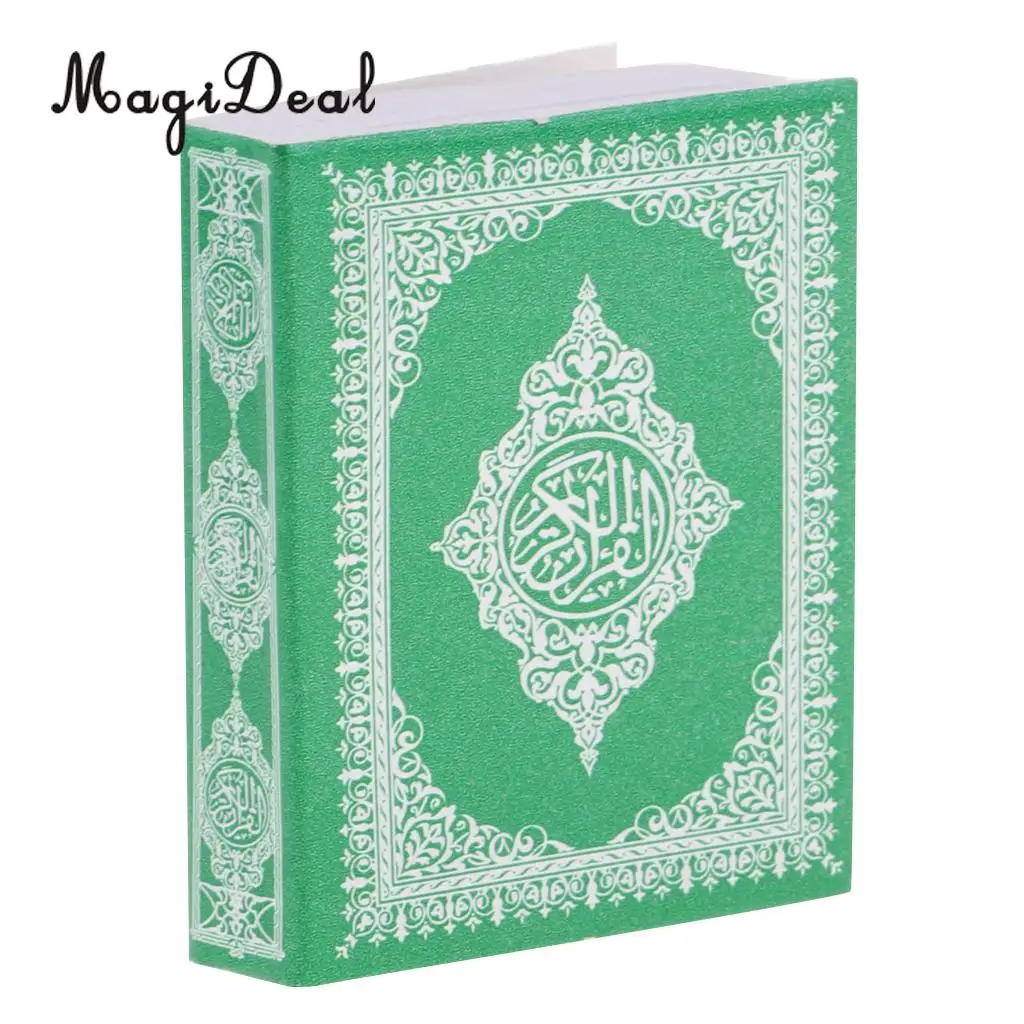 1/6 Scale Mini Holy Bible Book Model Dollhouse Miniatures Decoration for Study Room Green Cover