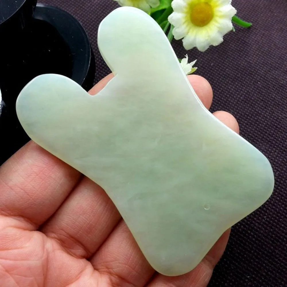 Jade Stone Guasha массажный инструмент для здоровья Jade Gua Sha Массажная доска для лица против морщин традиционные китайские акупунктурные точки#275383