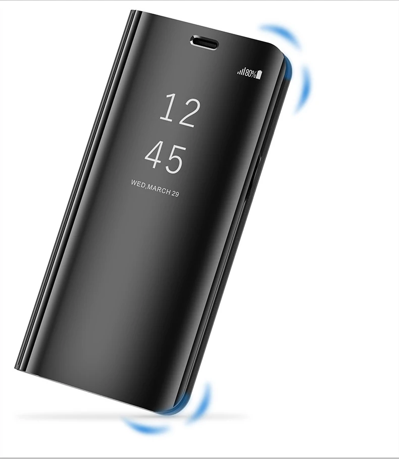 

Smart Leather View Case For Samsung Galaxy S6 edge plus Mirror Flip Stand Cover For Samsung S6edge Plus S 6edge Luxury Case AAA