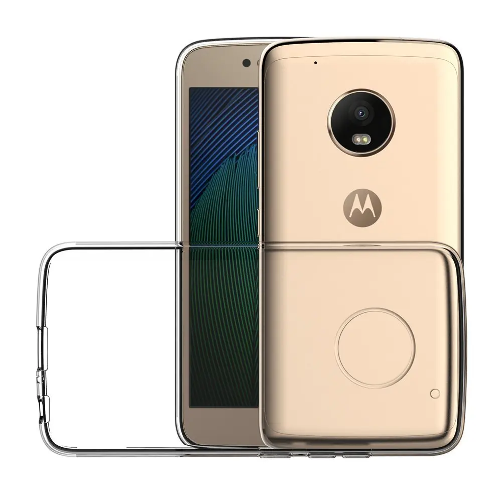 Прозрачный чехол для Lenovo Moto G5 Plus мягкий силиконовый прозрачный из тпу накладка