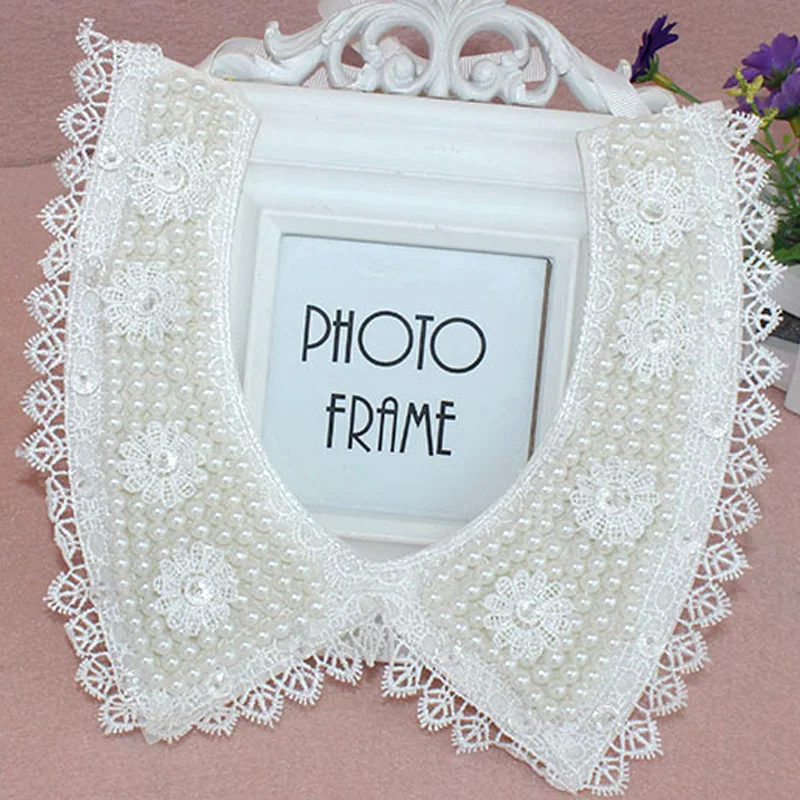Collars Diamond Crystal Pearls Korean Cowboy Shirt Detachable Sweater Fake Collar for women |