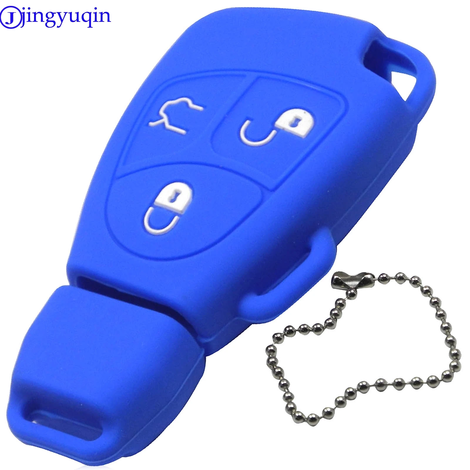 Jingyuqin 10ps 3 кнопки силиконовый чехол для дистанционного ключа Mercedes Benz B C E ML S CLK CL
