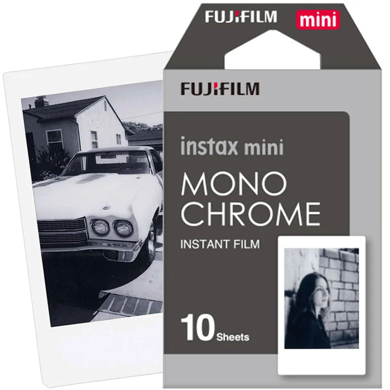 Новинка 10 шт Fujifilm Instax Мини монохромная пленка для мини 8 7s 7 50s 50i 90 25 dw Share SP-1 Polaroid мгновенная фотокамера
