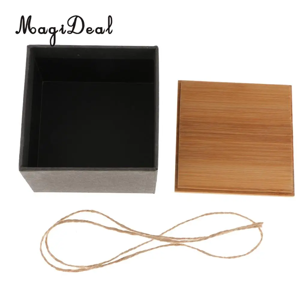 Bamboo Lid Tea Storage Box Tea Packing Box Handmade Natural Tea Coffee Caddy Jar Storage Holder Canister