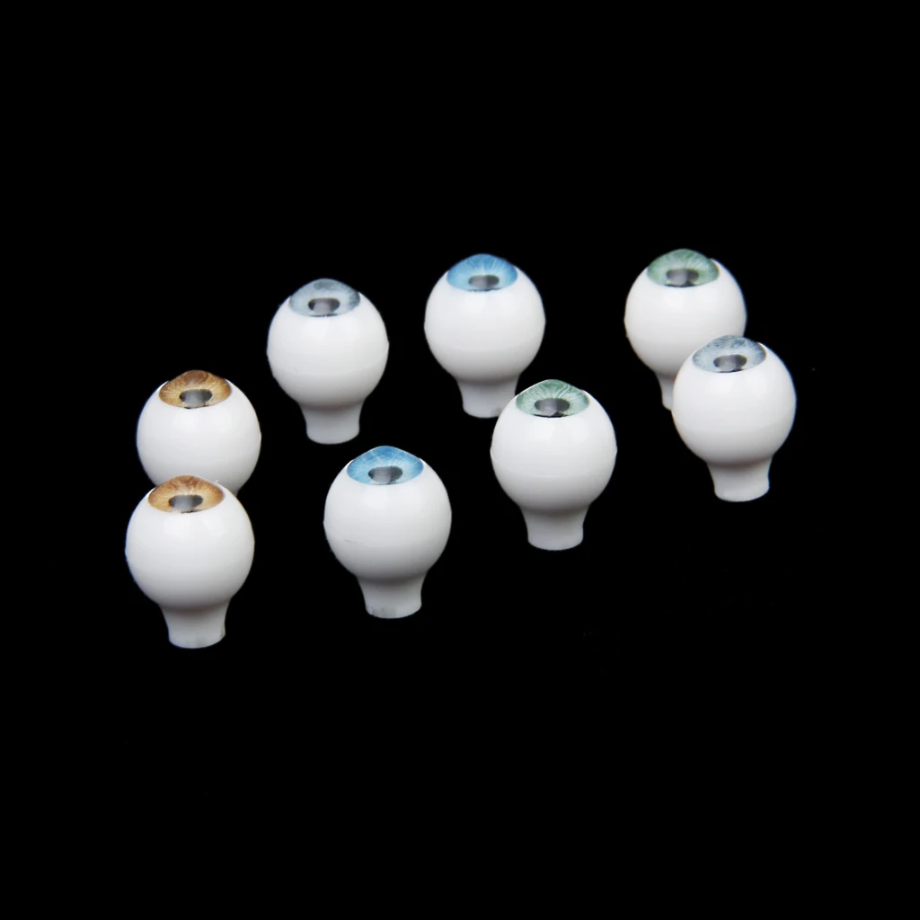 Pack of 4 Pairs Round Acrylic Doll Eyes Eyeballs 8mm Brown Blue Green Tan Pack of 4 Pairs Round Acrylic Doll Eyes Eyeballs 8mm Brown Blue Green Tan