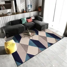 Скандинавский современный арт ретро геометрический Коврик для гостиной спальни Противоскользящий большой размер мягкие ковры 140x200 см коврики