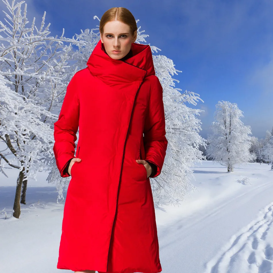 Зимний женский пуховик, Женская длинная Европейская модная зимняя одежда высокого качества, уплотненный большой размер, свободный пуховик 80588