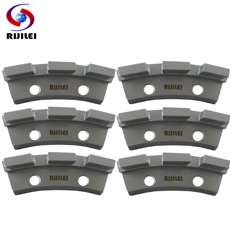RIJILEI 12Pcs/lot Three segments diamond grinding disk for concrete Grinding disc for floor marble Diamond grinding wheel L401B