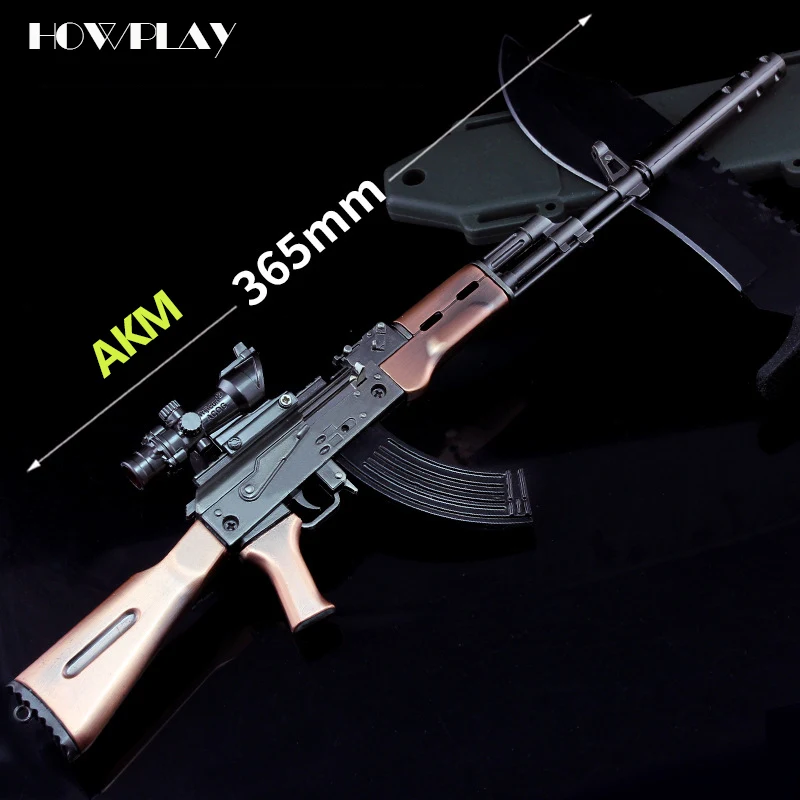 HowPlay PUBG брелок Металлический Игрушечный Пистолет QBZ95 SLR AKM винтовка Снайпер M416 M24 AWM