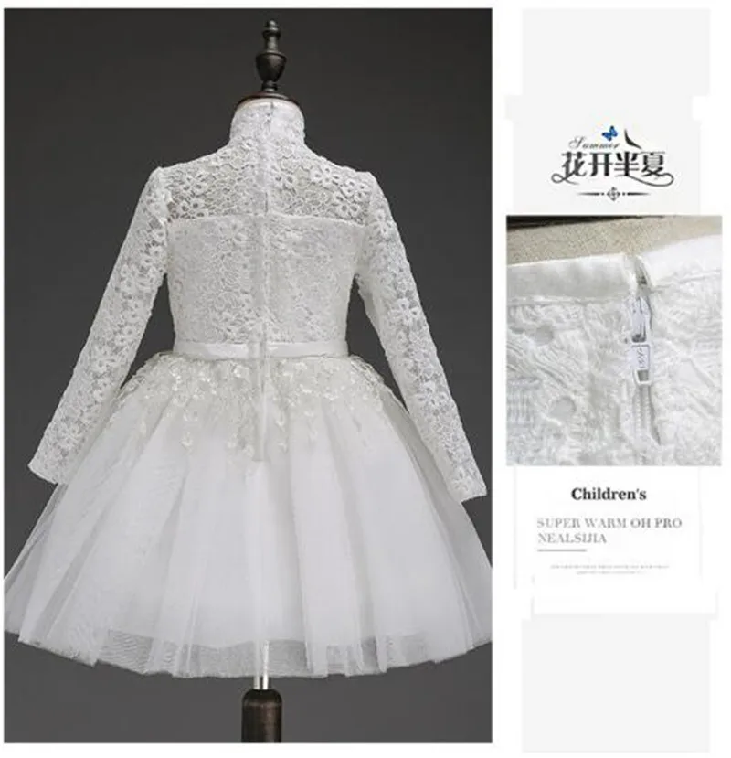 2017 Flower Girl Dress For Wedding Pageant Prom Party White Lace Dress Baby Kids Clothes Toddler Children Events Special Gown HTB131wIQpXXXXcAXVXXq6xXFXXXx - 2017 Flower Girl Dress For Wedding Pageant Prom Party White Lace Dress Baby Kids Clothes Toddler Children Events Special Gown