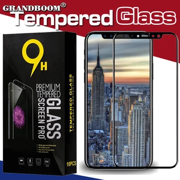 

1000pcs 9H Full Coverage Scratch Proof Tempered Glass For iPhone 11 Pro Max XS XR X 8 7 6 6S Plu Screen Protector Glass With Box
