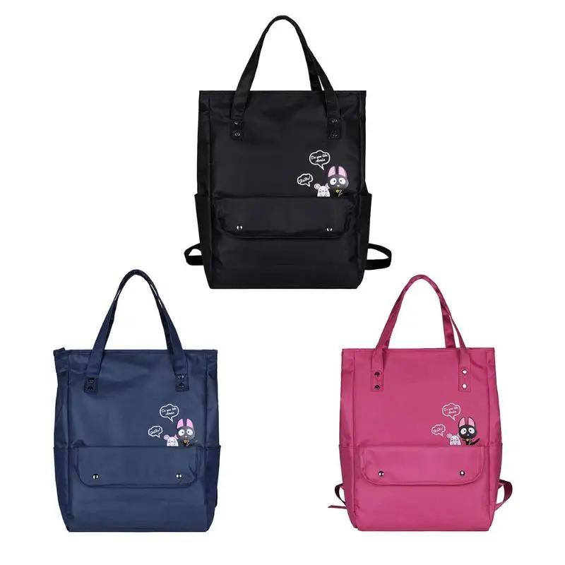 

Big Travel Backpacks Cat Print Women Nylon Shoulder School Top-handle Bags