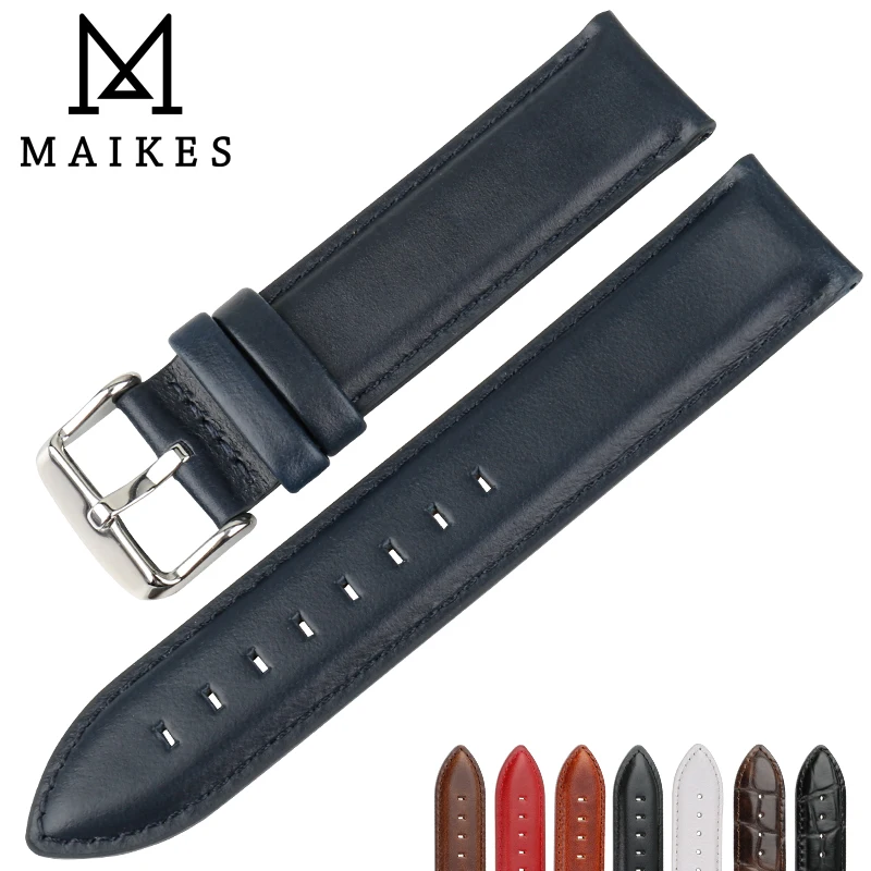 Ремешок MAIKES для часов модный синий браслет с серебристой/розовой позолотой