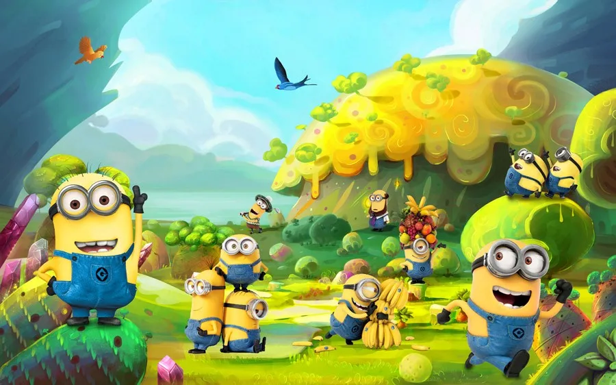 Us 17 0 37 Off Kartun Minion Foto Wallpaper  Wallpaper  