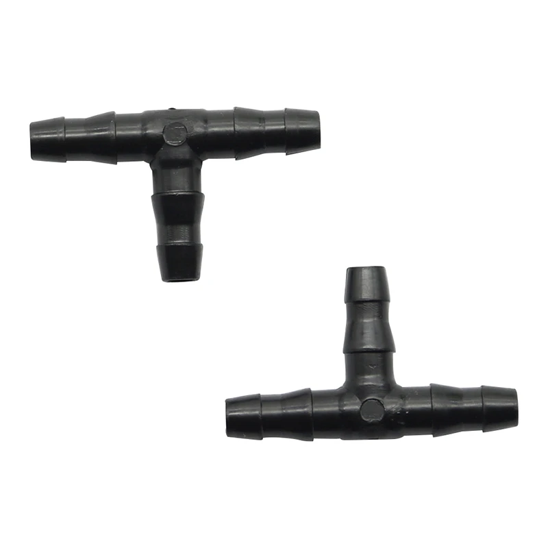 Dabixx Sprinkler Irrigation 4//7mm Tee Pipe Barb Hose Raccordo Joiner Drip System per tubo 4mm//7mm 50 Pezzi Nero
