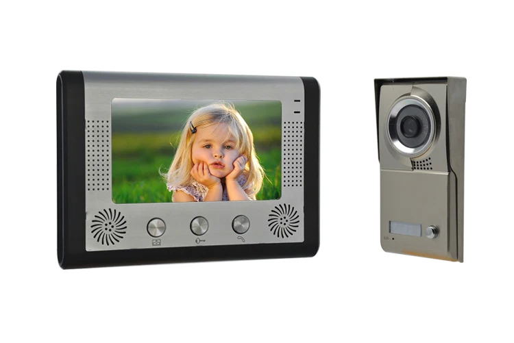 7 Inch Big LCD Display Metal Case Wired Intercom Video Door Phone