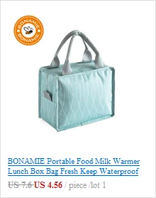 BONAMIE New Portable Thermal Bag Insulation Lunch Bag Women Man Oxford Cloth Picnic Food Cooler Bag Lancheira Bolsa Termica