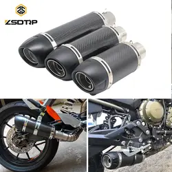 ZSDTRP Универсальный 51 мм мотоциклетные Реальные углеродного волокна Slip-On глушитель труб Escape с DB убийца для большинства мотоцикл