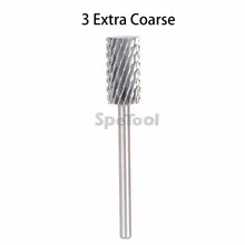 SpeTool карбид-вольфрамовый ногти сверло Большой форма ствола 3 дополнительные жесткие Маникюрный Инструмент для обрезки геля манекюра и аксессуар(ST-CNB06